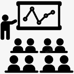 讲座图表演示商业演示课堂图标高清图片