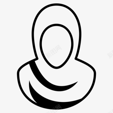 封面头巾封面女性图标图标