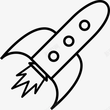 带火火箭飞行太空图标图标