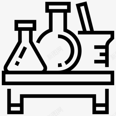 小生物试管生物化学图标图标