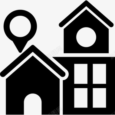 协会房屋位置家庭地址房屋地图图标图标