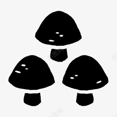 蔬菜简笔蘑菇有机植物图标图标