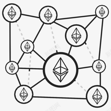 马鞭链以太坊区块链硬币图标图标