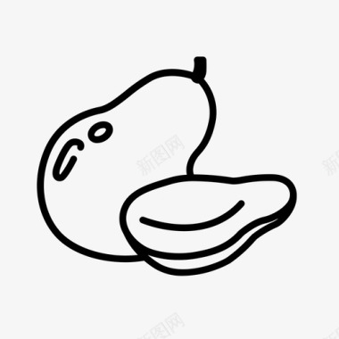 鳄梨水果热带水果图标图标