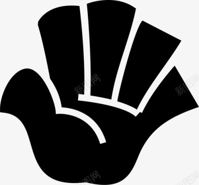 五指手势数字符号图标图标
