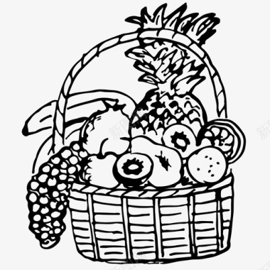 果篮食物水果图标图标