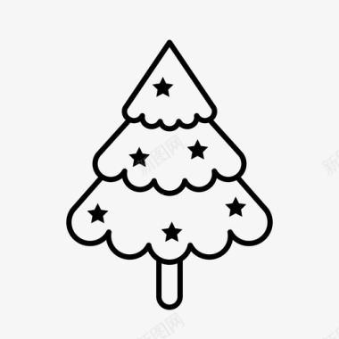 圣诞树可爱装饰图标图标