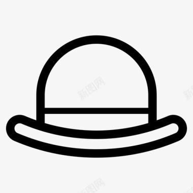 圆顶礼帽侦探绅士图标图标
