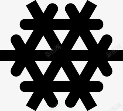 雪花水晶冬天图标图标