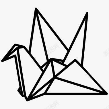 折纸折纸艺术工艺图标图标