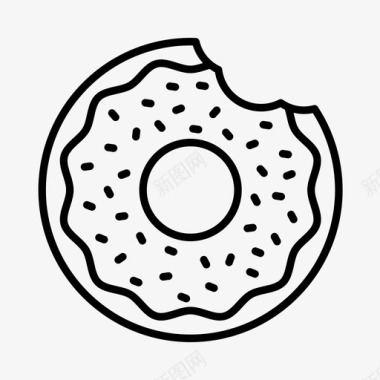甜甜圈面包房欧式图标图标