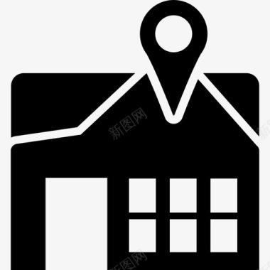 位置的地方房子位置房子地图针房子指针图标图标