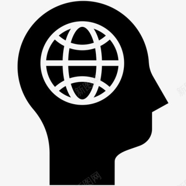 地球人类思维国际性图标图标