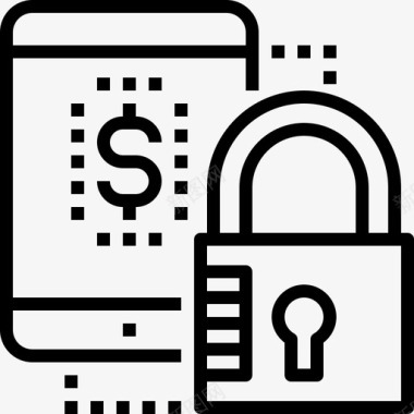 支付移动移动安全锁支付图标图标