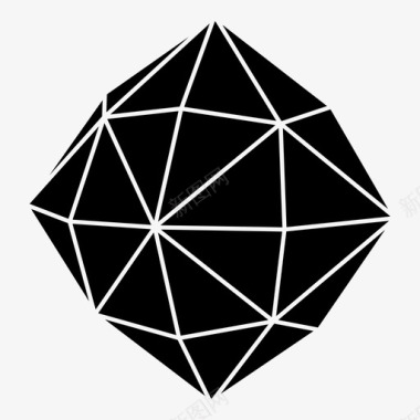几何形六面体八面体三维数学图标图标