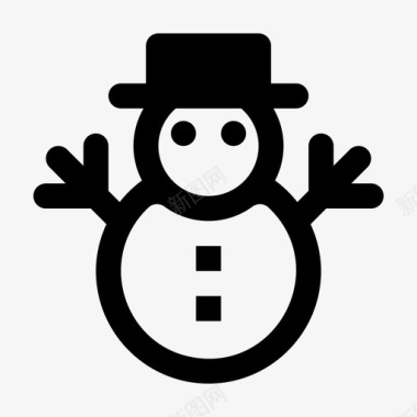 小清新冬天雪人雪人圣诞节圣诞图标图标