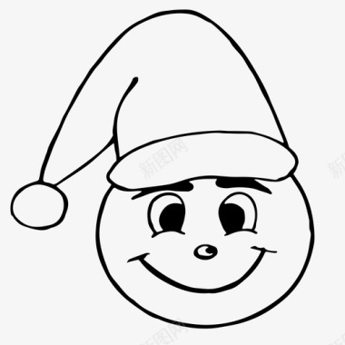 圣诞老人表情脸图标图标