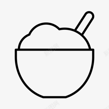 麦片粥早餐欧式早餐图标图标