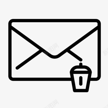 消息邮件垃圾箱信封消息图标图标
