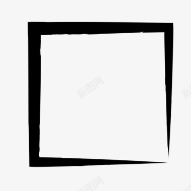多彩方形正方形边框形状图标图标