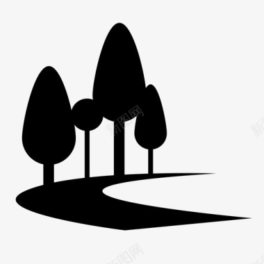 风景景区标志风景森林自然图标图标