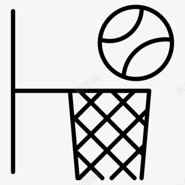 篮球圈扣篮运动瘦图标图标