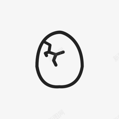 彩绘鸡蛋鸡蛋碎的裂缝图标图标