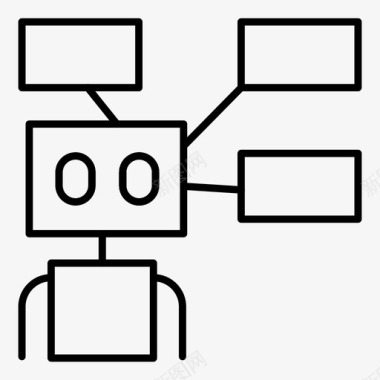 机器人电路板机器人自动汽车图标图标