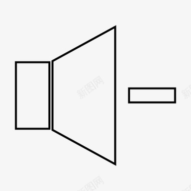 音量柱降低音量静音声音图标图标