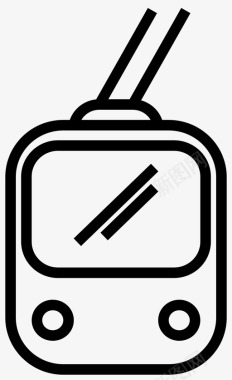 公共交通标识无轨电车公共交通图标图标