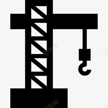 工地建筑工人塔吊建筑吊图标图标