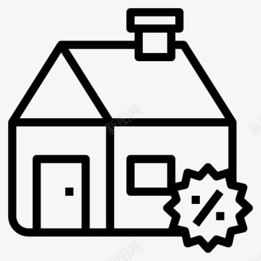 地产折扣房子价格图标图标