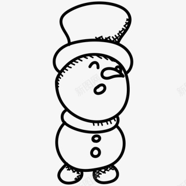 卡通护士雪人卡通雪人雪雕图标图标