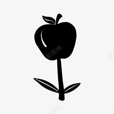 手绘苹果片苹果活着食物图标图标