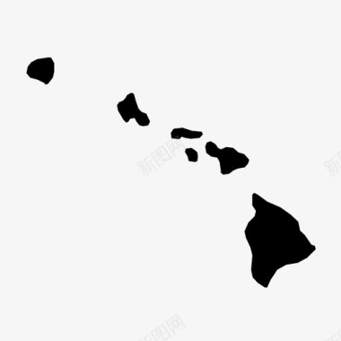 夏威夷美国地理图标图标