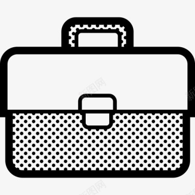 圆点手提箱行李公文包图标图标