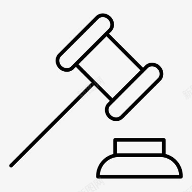 法律法院锤子图标图标