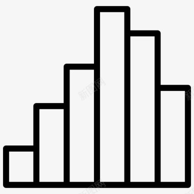 柱状图素材柱状图统计数据可视化图标图标