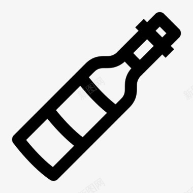 红葡萄酒瓶图标图标