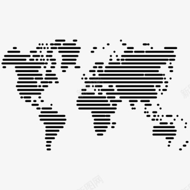 世界地图地球仪平面图图标图标