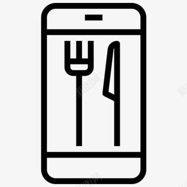 餐厅移动餐厅订单应用程序咖啡厅图标图标