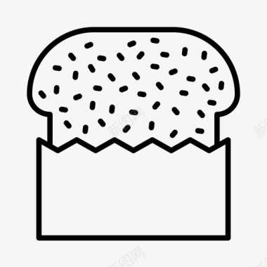巧克力面包面包面包房早餐图标图标
