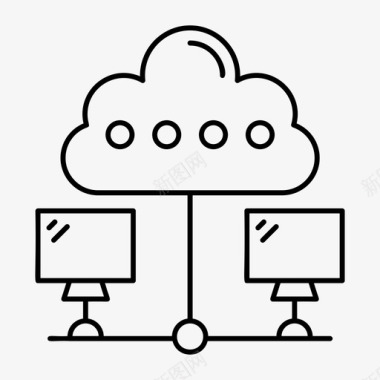 线点连接云计算连接图标图标