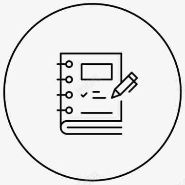 工程施工计划商业计划检查表笔记本图标图标