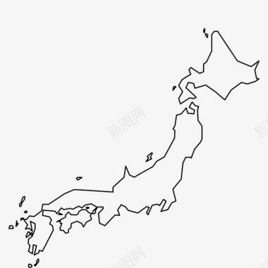 日本地图日本地图亚洲岛屿图标图标