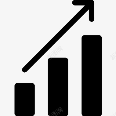统计增长指数金融字形图标图标