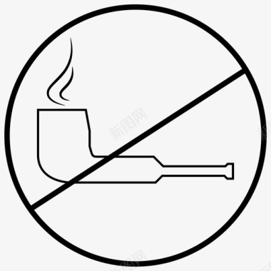 禁烟禁烟烟斗图标图标