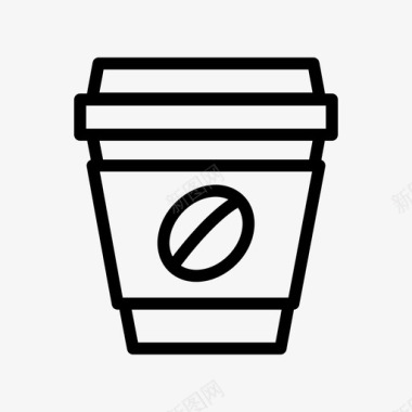一次性咖啡杯饮料纸杯图标图标