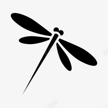 蜻蜓飞翔昆虫图标图标
