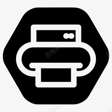 喷墨背打印机台式机喷墨打印机图标图标